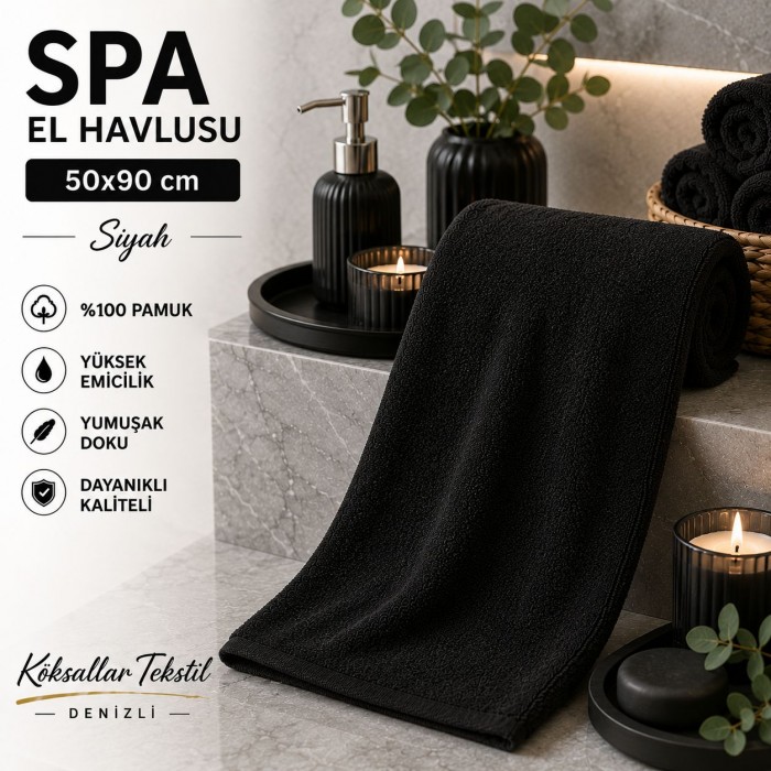 SPA El Havlusu 50x90 cm Siyah